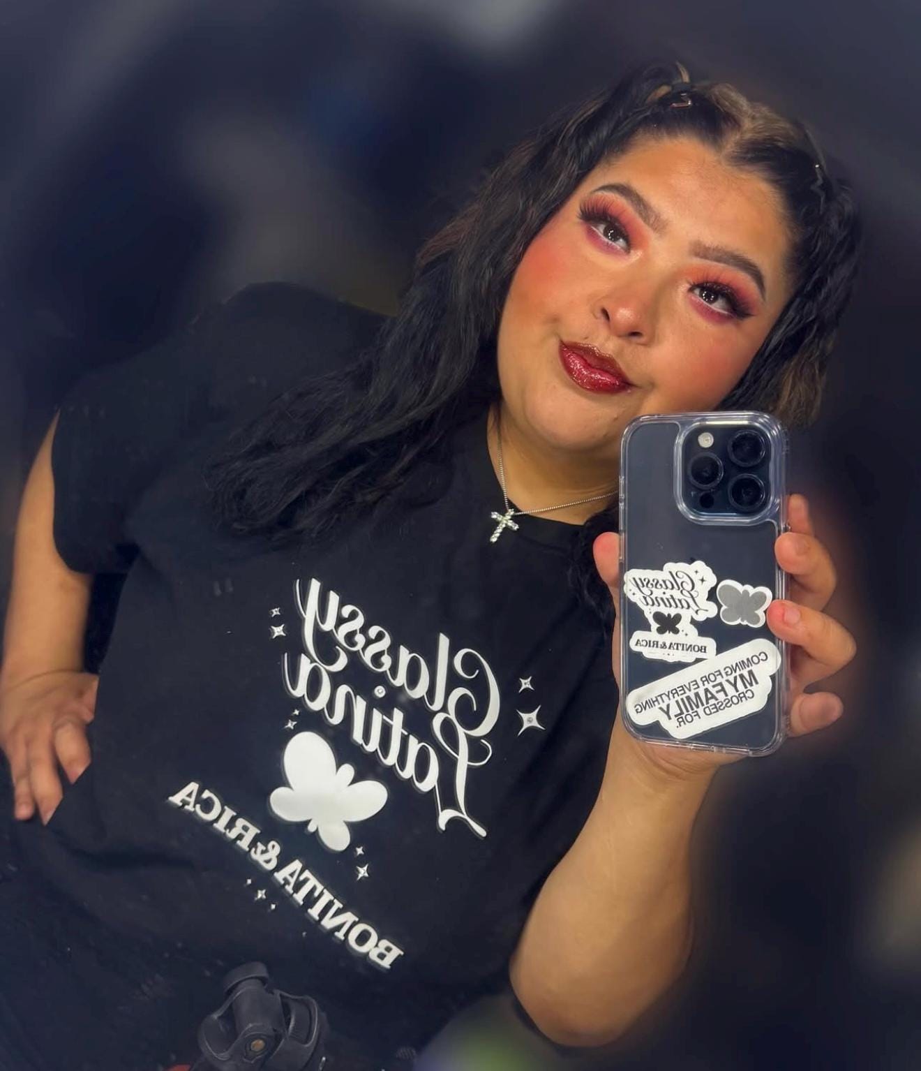 Classy Latina "Bonita & Rica" Latina Tee - Handmade Bedazzled Shirt