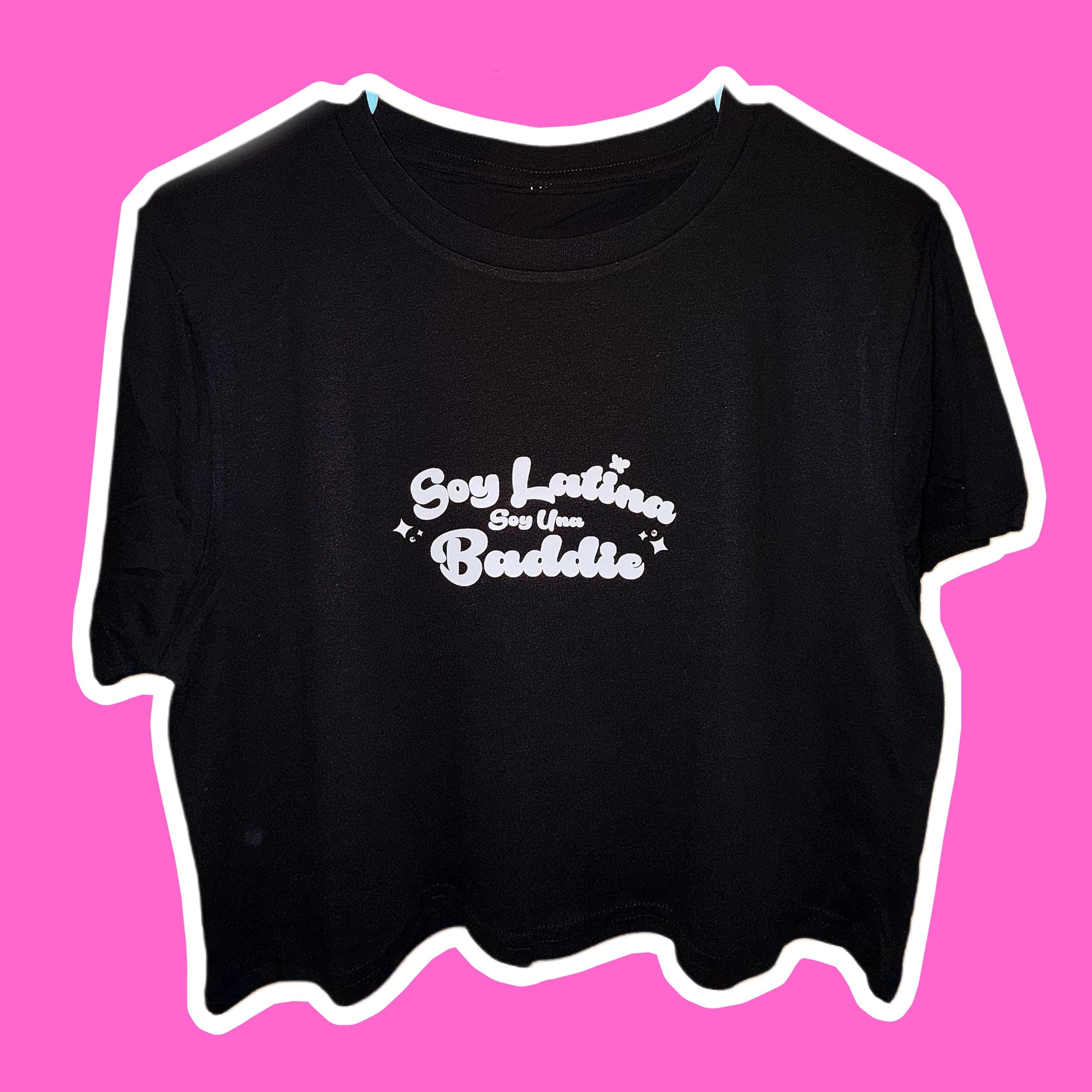Soy Latina Baddie Crop-Top, Butterfly Design, Empowerment Tee