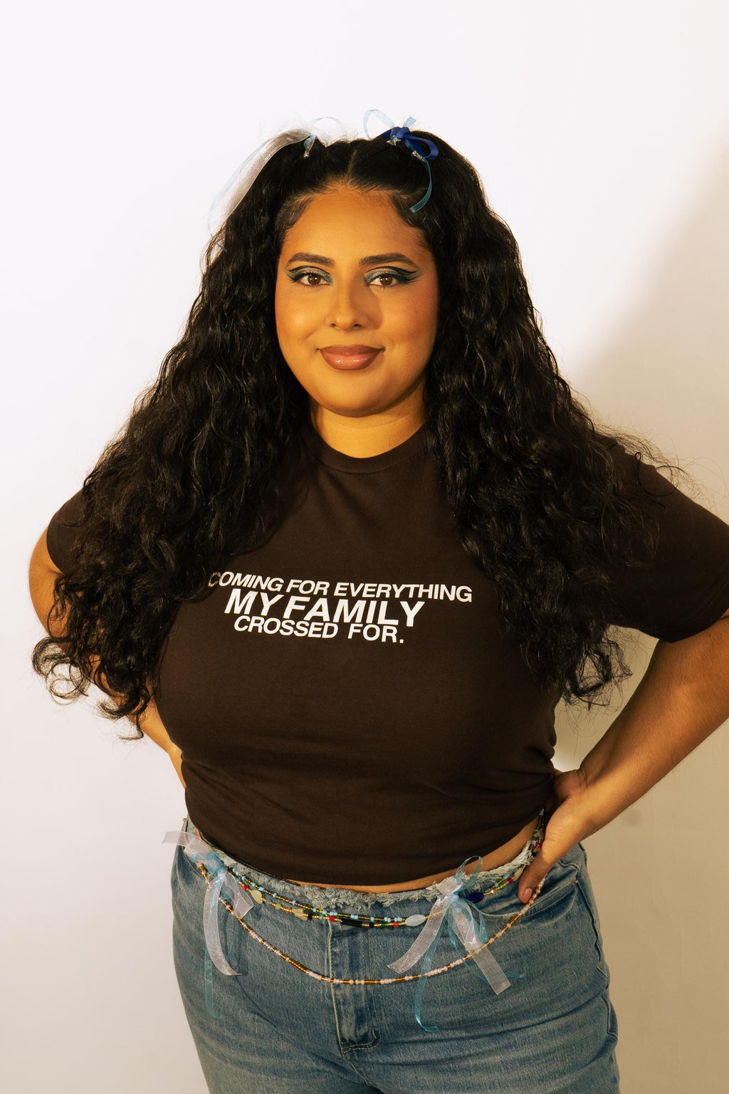 Latina Immigrant Support T-Shirt: "Coming for Everything My Family Crossed For"