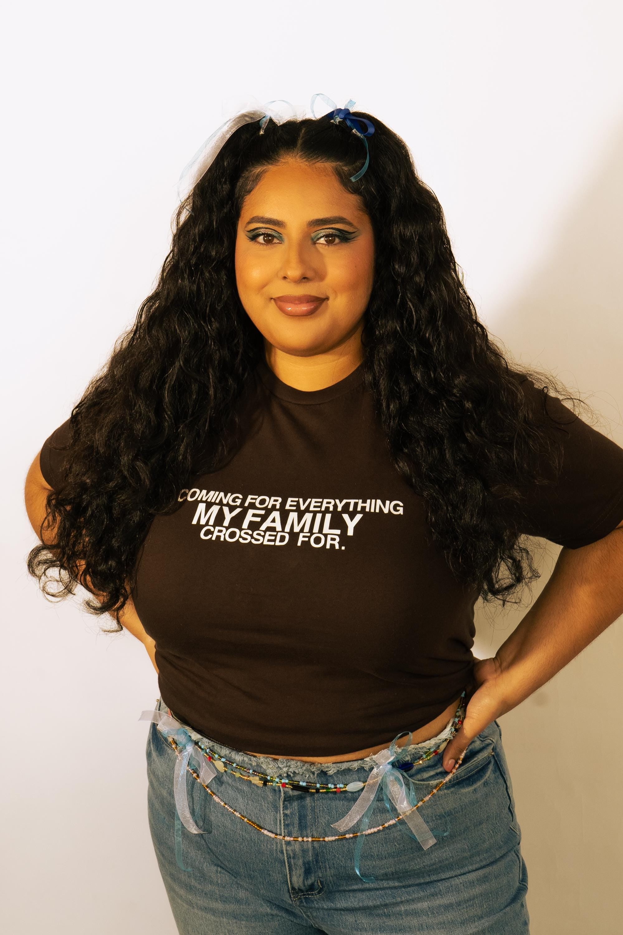 Latina Immigrant Support T-Shirt: "Coming for Everything My Family Crossed For"