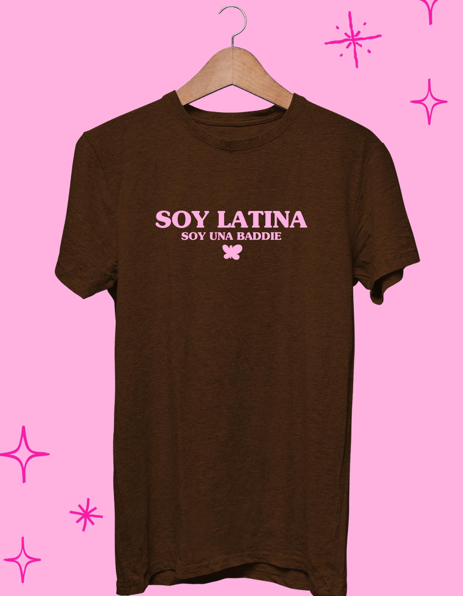 Soy Latina Baddie T-Shirt – Latina Empowerment Tee, Butterfly Design