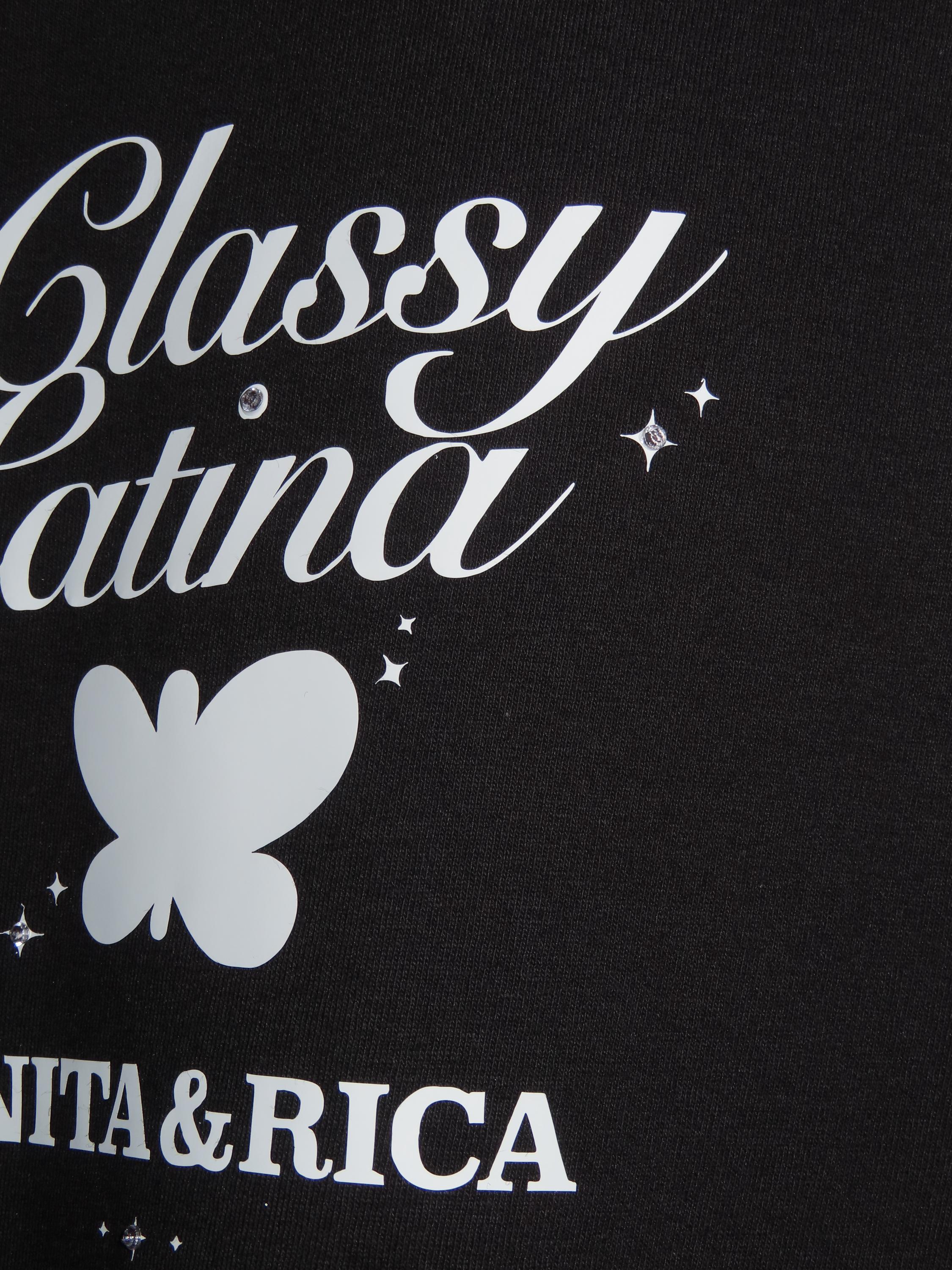 Classy Latina "Bonita & Rica" Latina Tee - Handmade Bedazzled Shirt