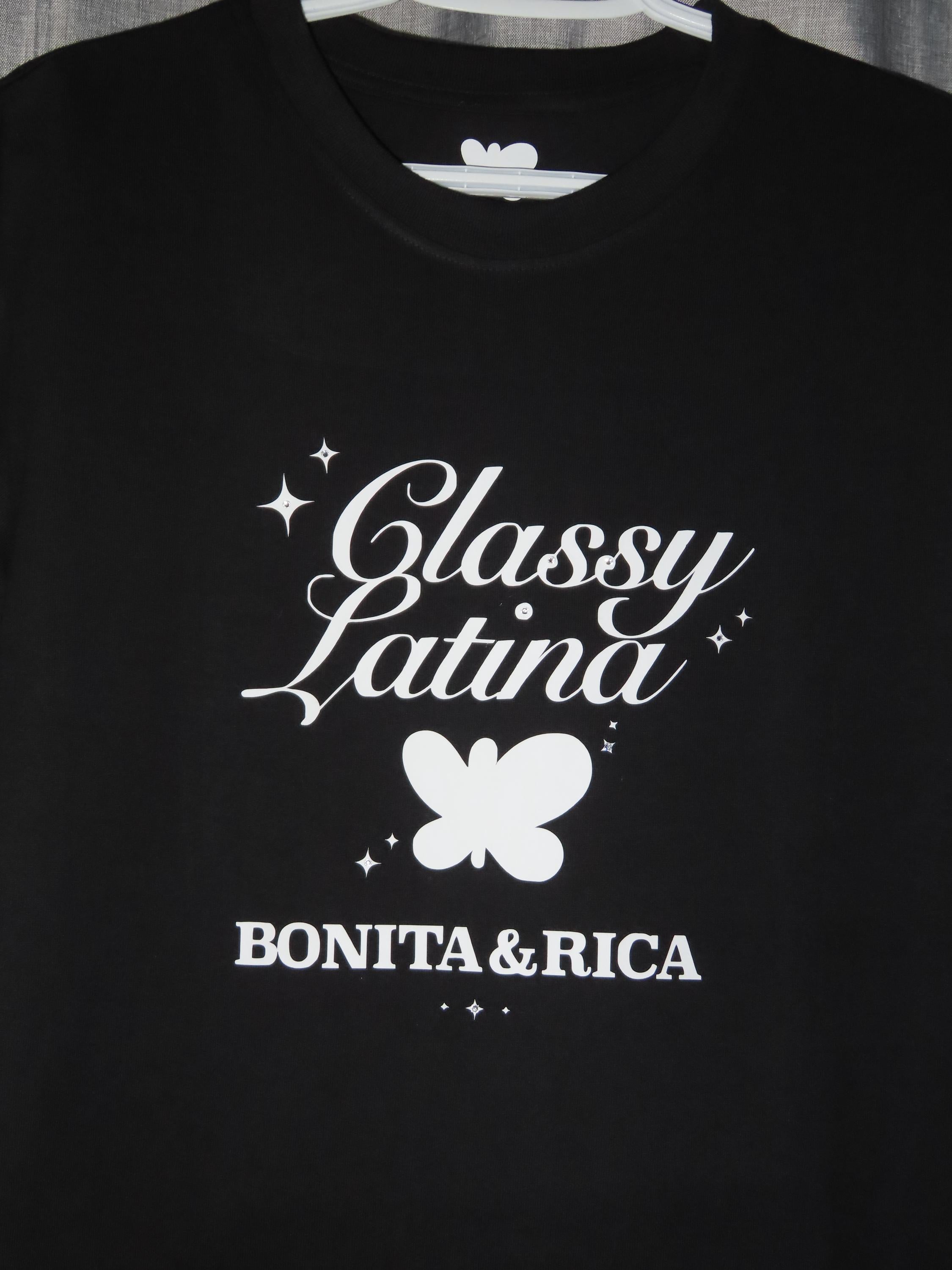 Classy Latina "Bonita & Rica" Latina Tee - Handmade Bedazzled Shirt