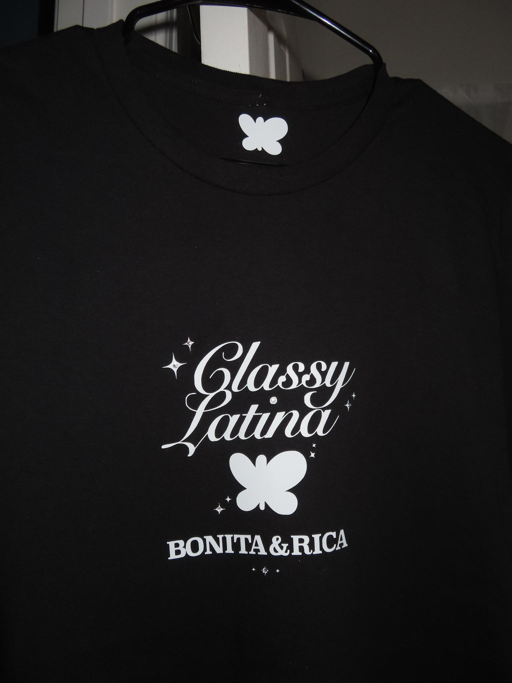 Classy Latina "Bonita & Rica" Latina Tee - Handmade Bedazzled Shirt