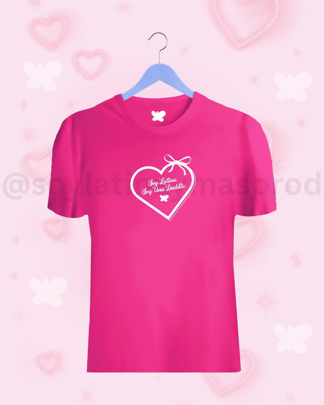 Soy Latina Baddie Tee | Valentine's Day Pink Graphic Shirt