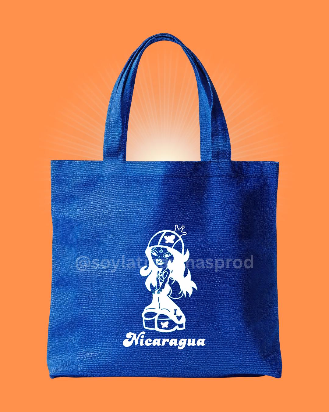 Blue Latina Doll Tote Bag – Large & Spacious | Central American Pride