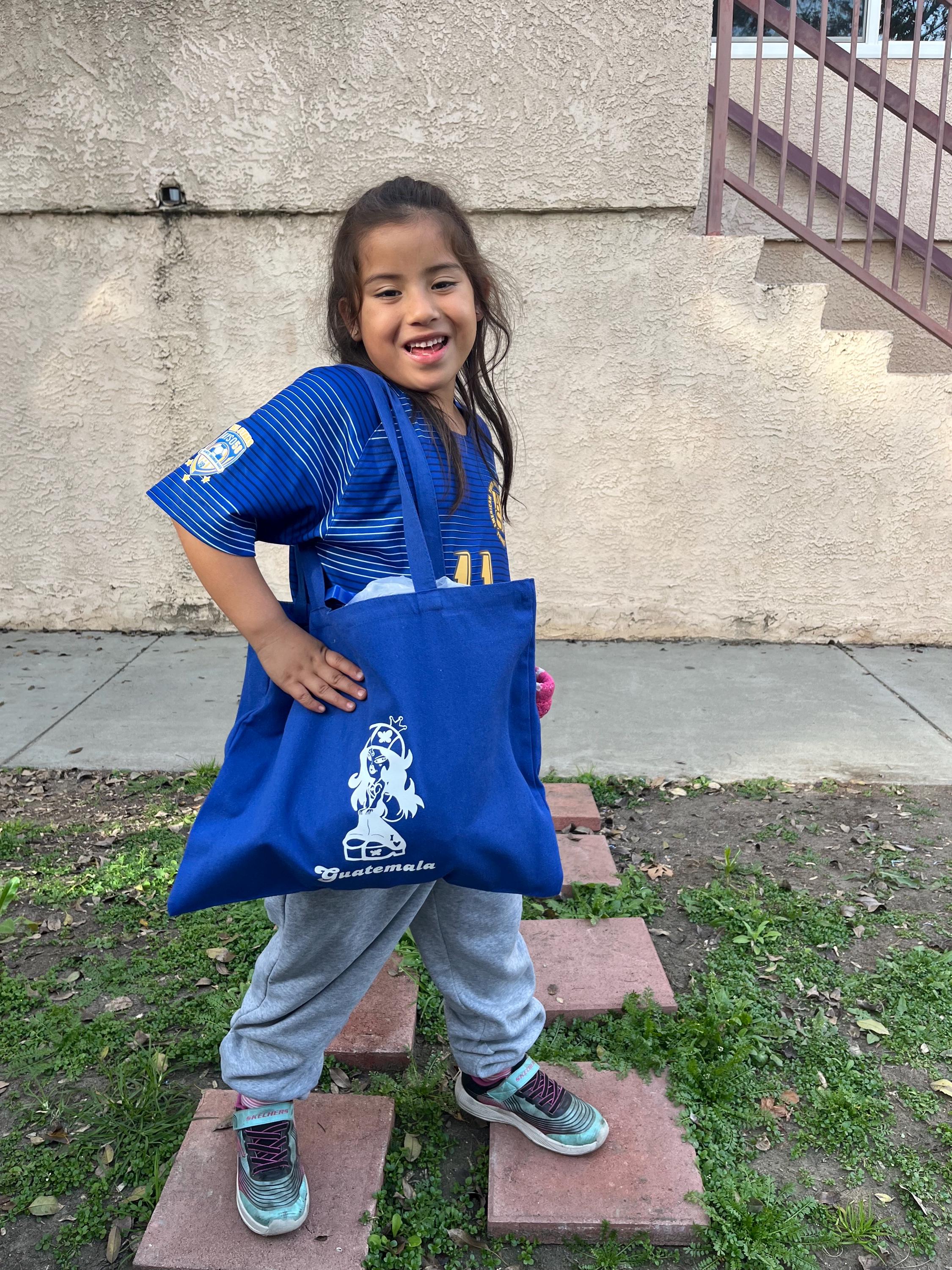 Blue Latina Doll Tote Bag – Large & Spacious | Central American Pride