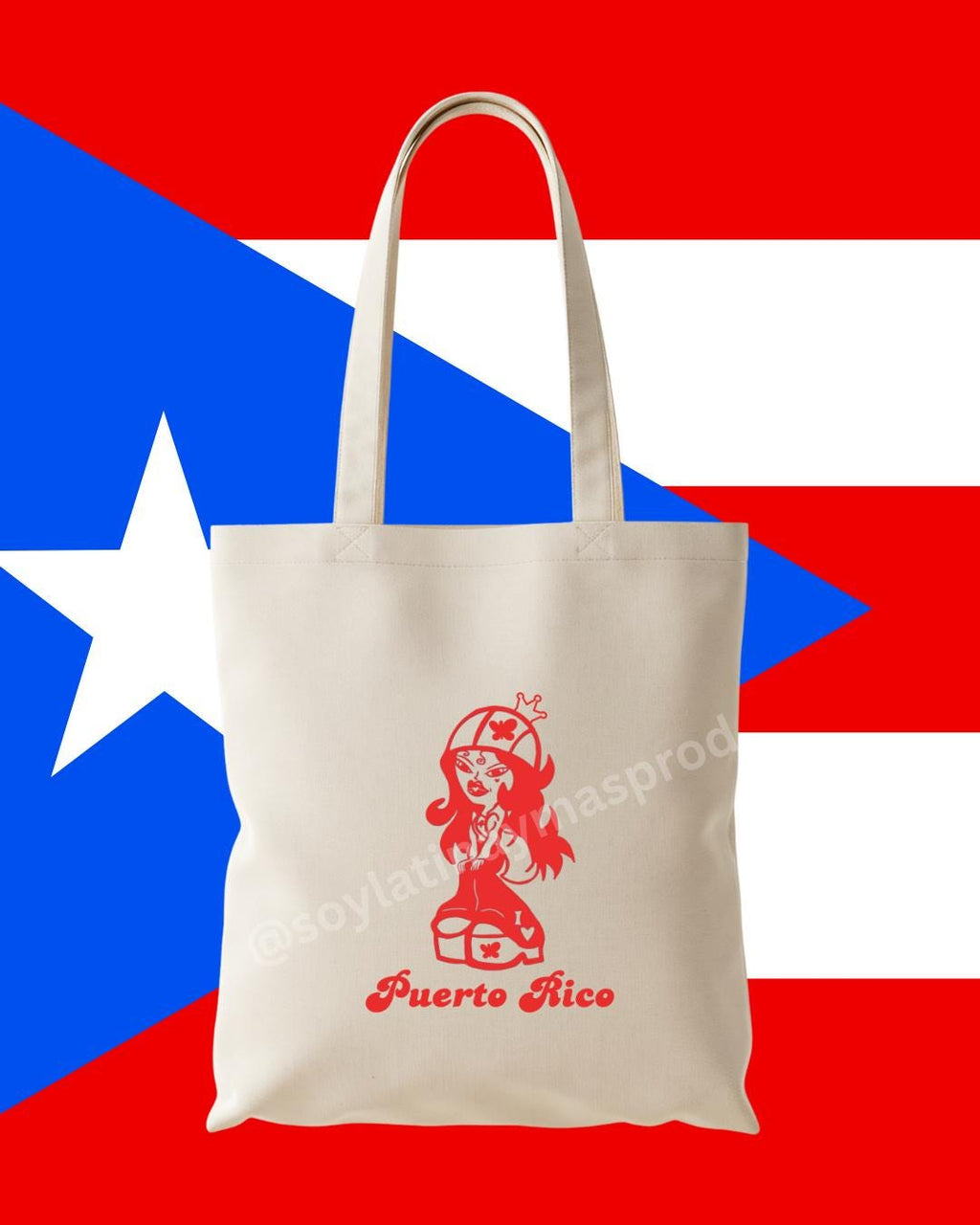 Latina Doll Tote Bag – Small / Large | (Caribbean)