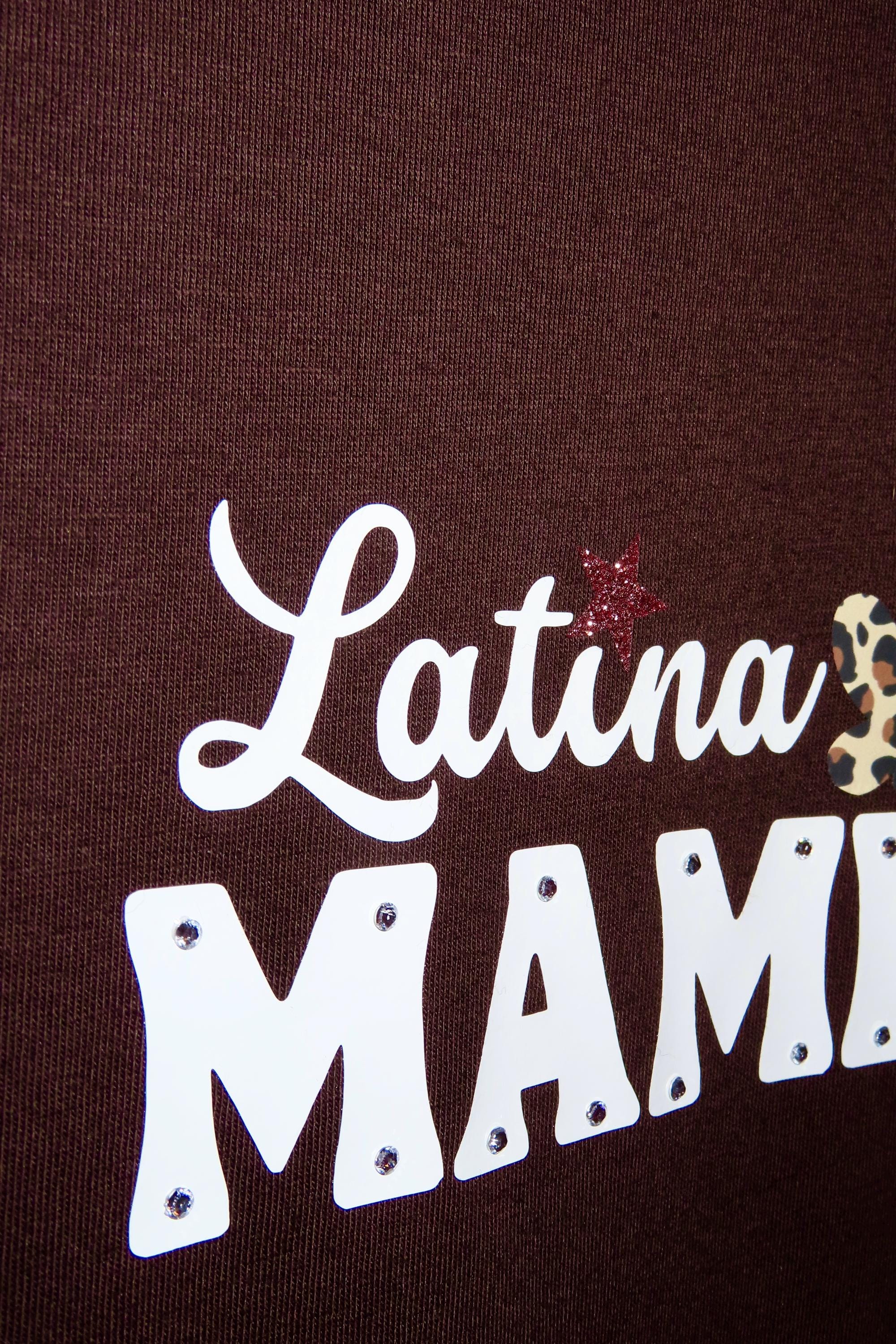 Latina Mami T-Shirt: Leopard Butterfly Graphic Tee